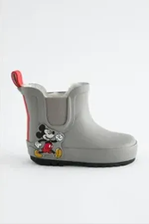 Next Warm gefütterte, kurze Gummistiefel, Mickey Mouse Gummistiefel (1-tlg) grau 26,5 EU