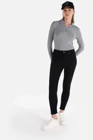 Colins Girlfriend-Jeans Skinny Fit High Waist Skinny Leg Damen-Jeans 26-30