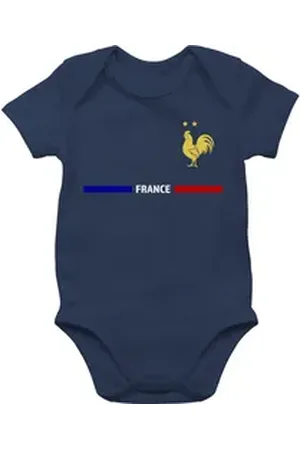 Shirtracer Shirtbody Frankreich Trikot Wappen, France mit Stolz, Französisches Fan-Motiv 2026 Fussball WM Fanartikel Baby blau 1/3 Monate