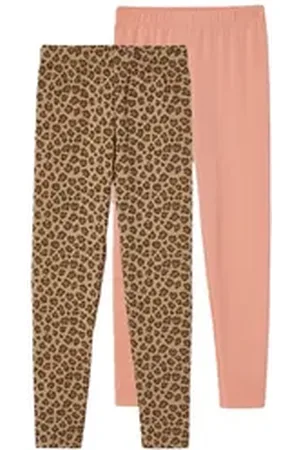 Vertbaudet Leggings 2er-Pack Mädchen Leggings BASIC 2er-Pack beige 122