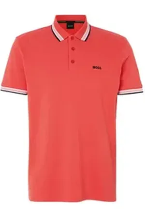 HUGO BOSS Poloshirt Paddy (1-tlg) rot|schwarz L