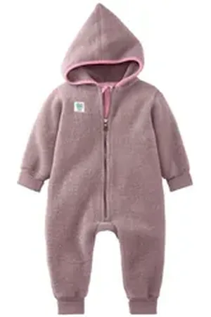 hessnatur Fleeceoverall aus reiner Bio-Merinowolle (1-tlg) lila 98/104