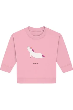 Mr. & Mrs. Panda Longpullover Einhorn Yoga 12. - 18. Monat - Cotton Pink - Geschenk, lustig, Einhör (1-tlg) rosa 12. - 18. Monat
