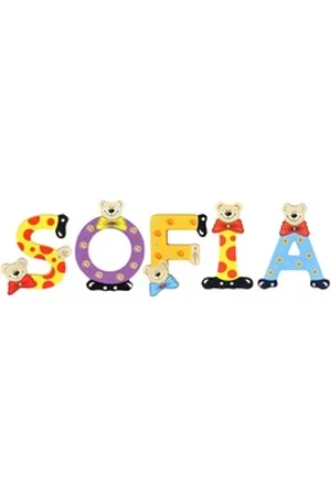 Playshoes Deko-Buchstaben (Set, 5 St), Kinder Holz-Buchstaben Namen-Set "SOFIA" in bunten Farben bunt