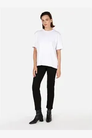 Colins Girlfriend-Jeans Slim Fit Damenjeans mit mittlerer Taille und geradem Bein schwarz 26-30