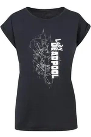 Absolute Cult T-Shirt Damen Ladies Deadpool - Lady Outline T-Shirt (1-tlg) blau M