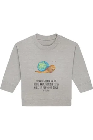 Mr. & Mrs. Panda Longpullover Schnecke Sir 12. - 18. Monat - Heather Grey - Geschenk, lustige Sprüc (1-tlg) grau 12. - 18. Monat