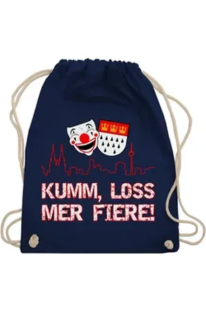 Shirtracer Turnbeutel Kumm loss mer fiere Kölle Alaaf I Köln Wappen Karneval I Karnevalskost, Karneval & Fasching blau