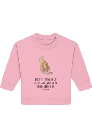 Mr. & Mrs. Panda Longpullover Otter Kind 12. - 18. Monat - Cotton Pink - Geschenk, Familie, Otter S (1-tlg) rosa 12. - 18. Monat