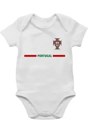 Shirtracer Shirtbody Portugal Trikot Wappen, Portugiesisches Fan-Motiv 2026 Fussball WM Fanartikel Baby weiß 1/3 Monate