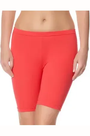 Ladeheid Leggings Damen Shorts Radlerhose Unterhose Hotpants kurze Hose Boxer LAMA04 (1-tlg) elastischer Bund rot S-M