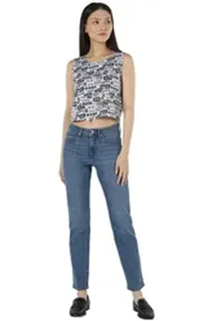 Colins Girlfriend-Jeans Slim Fit Jeanshose Damen in Blau mit normaler Taille und geradem Bein 25-30