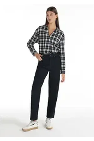 Colins Girlfriend-Jeans Straight Fit High Waist Straight Leg Damen-Jeans 25-28