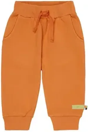 loud + proud Sweathose mit Rippenstruktur Biobaumwolle orange|rot 86/92