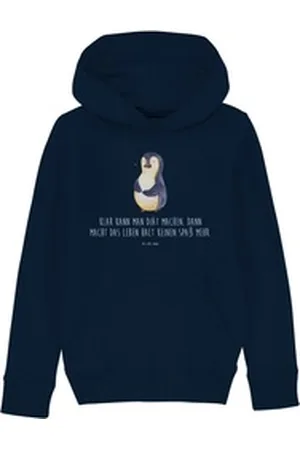 Mr. & Mrs. Panda Hoodie Pinguin Diät 5-6 Jahre (110/116) - French Navy - Geschenk, Jungen Hoo (1-tlg) blau 5-6 Jahre (110/116)