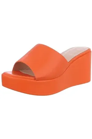 Ital-Design Nude Wedge-Sandalen für Damen – Elegante Freizeitschuhe Plateausandaletten (89368444) Keilabsatz/Wedge Keilsandaletten in Orange orange 40 EU