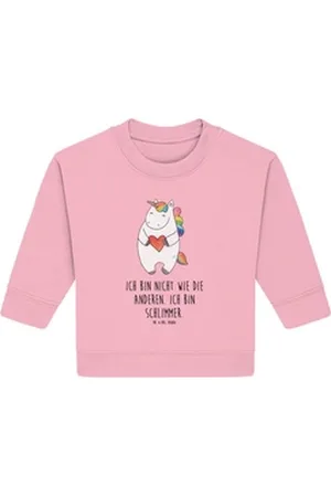 Mr. & Mrs. Panda Longpullover Einhorn Herz 12. - 18. Monat - Cotton Pink - Geschenk, Einhörner, Bab (1-tlg) rosa 12. - 18. Monat