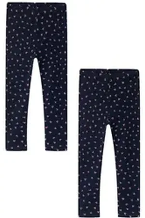 NAME IT Stoffhose Hose 2er-Set Regular Fit Elastisch Allover-Print (2-tlg) NMFDAVINA SWEAT FLEECE LEGGING BRU NOOS blau 122