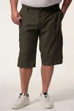 Happy Size Men Plus Bermudas Men+ Cargo-Capri UV- Mückenschutz Elastikbund blau 4XL