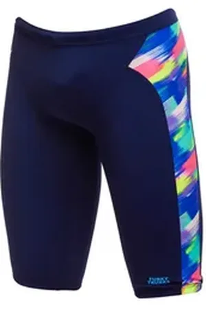 T.U.K. Badehose Streaky Strokes Jammer Schwimmhose chlorresistent blau 164
