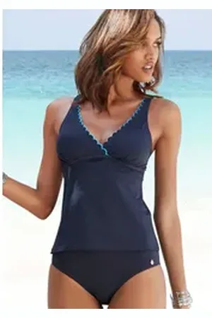 Lascana Bügel-Tankini-Top Camilla, mit Farbkontrast blau 40