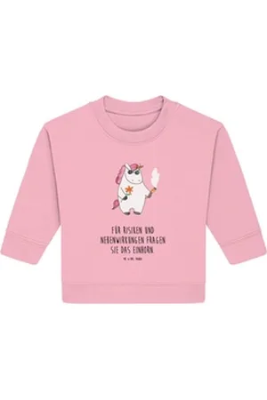 Mr. & Mrs. Panda Longpullover Einhorn Woodstock 6. - 12. Monat - Cotton Pink - Geschenk, Joint, Uni (1-tlg) rosa 6. - 12. Monat