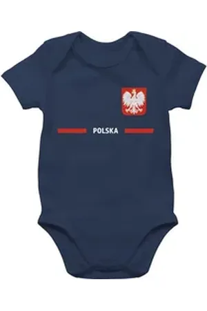 Shirtracer Shirtbody Polen Trikot Wappen, Polska mit Stolz, Polnisches Fan-Motiv 2024 Fussball EM Fanartikel Baby blau 3/6 Monate