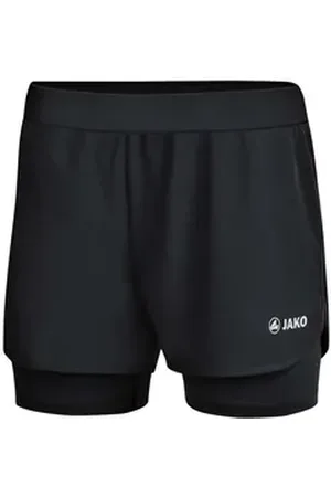 Jako Trainingsshorts Damen Laufshort 2-in-1 Short Brasil C6299 schwarz 36