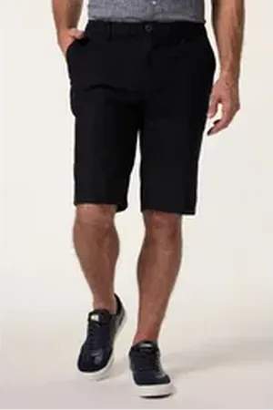 Boston Park Bermudas Leinenmix-Bermuda Regular Fit Dehnbund blau|schwarz 56