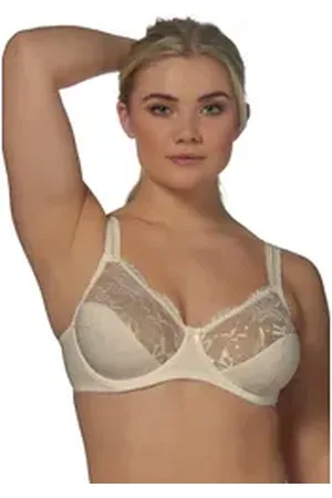 Elbrina Bügel-BH EMBROIDERY mit floralen Spitzenakzenten beige 90