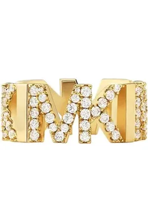 Michael Kors Fingerring Damen-Damenring Metall Zirkonia, Zirkonia goldfarben 52