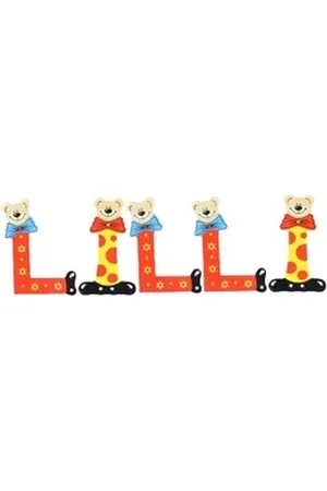 Playshoes Deko-Buchstaben (Set, 5 St), Kinder Holz-Buchstaben Namen-Set "LILLI" in bunten Farben bunt