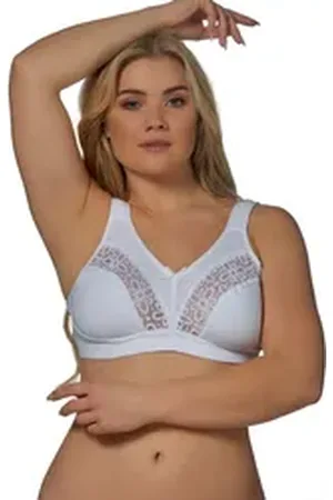 Elbrina Bügelloser BH (1-tlg) mit floralen Spitzendetails weiß 80