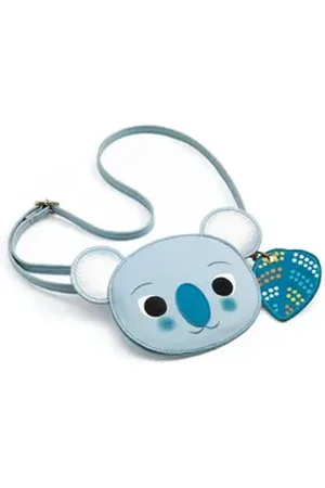 Djeco Schultertasche Handtasche Kinderhandtasche mit Geldbeutel in Tiermotiven