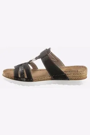 Fischer Pantolette Pantolette schwarz|weiß 37 EU