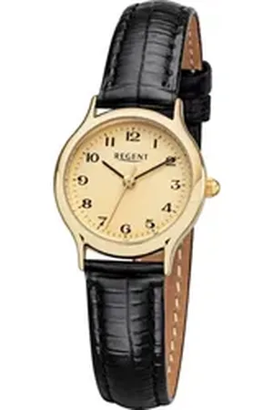 Regent Quarzuhr F-1414 - 3270.45.13, Armbanduhr, Damenuhr, Mineralglas schwarz