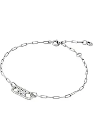 Michael Kors Armband Damen-Armband 925er Silber Zirkonia, KORS MK silberfarben