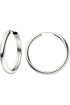 Jobo Paar Creolen, 925 Silber 30 mm silberfarben
