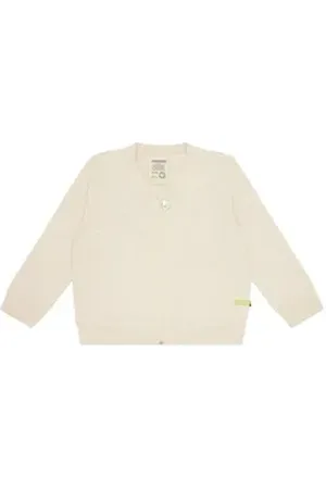 loud + proud Collegejacke aus strukturiertem Slub Jersey Biobaumwolle GOTS beige 110/116
