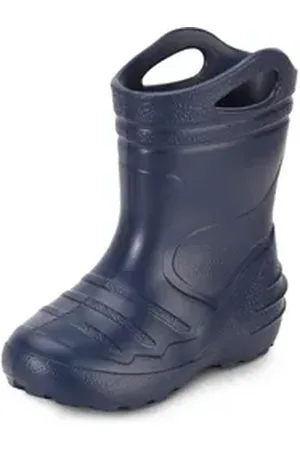 Ladeheid Federleichte Regenschuhe Kinder mit Griffen KL051 Gummistiefel mit herausnehmbare Einlegesohle blau 28 EU