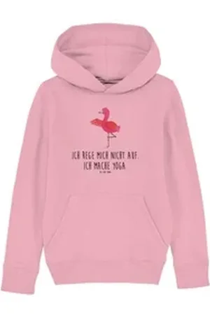 Mr. & Mrs. Panda Hoodie Flamingo Yoga 5-6 Jahre (110/116) - Cotton Pink - Geschenk, Jungen Ob (1-tlg) rosa 5-6 Jahre (110/116)