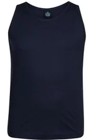 Ahorn Tanktop in schlichtem Design blau 5XL