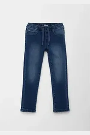 QS by s.Oliver 5-Pocket-Jeans Jeans Joggstyle Brad / Slim Fit / Mid Rise / Slim Leg Waschung blau 98/REG