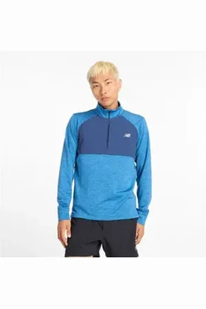 New Balance Funktionsshirt Athletics Heat Grid 1/2 Zip blau S