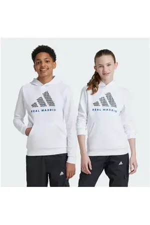 adidas Originals Funktionstop REAL MADRID KIDS HOODIE weiß 164