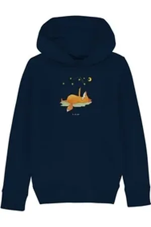 Mr. & Mrs. Panda Hoodie Fuchs Sterne 12-14 Jahre (152/164) - French Navy - Geschenk, Jungen O (1-tlg) blau 12-14 Jahre (152/164)