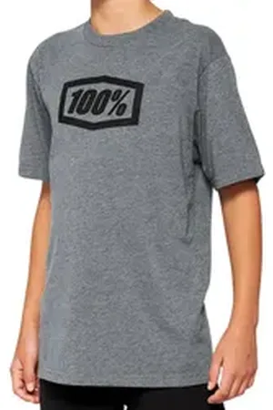100% T-Shirt Icon Youth T-Shirt - Heather Grey (1-tlg) grau XL