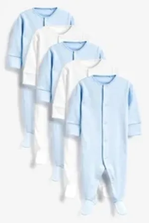 Next Schlafoverall Basics-Schlafanzüge im 5er-Pack (5-tlg) blau 86-92 (1,5-2 J.)