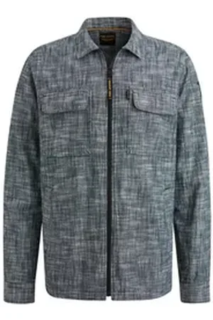 PME Legend™ Longsleeve Long Sleeve Shirt 2 tone Slub grau XXXL