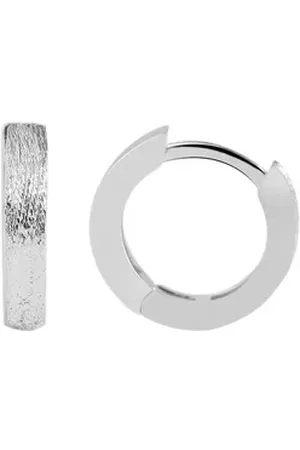 Akzent Ohrring-Set Emmi 925/- Echt Silber Klappcreolen "Emmi", sandgestrahlt, (Paar), Damen Ohrring silberfarben